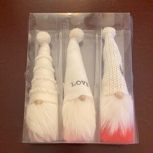 Spritz White and Red Valentine Gnome Set of 3